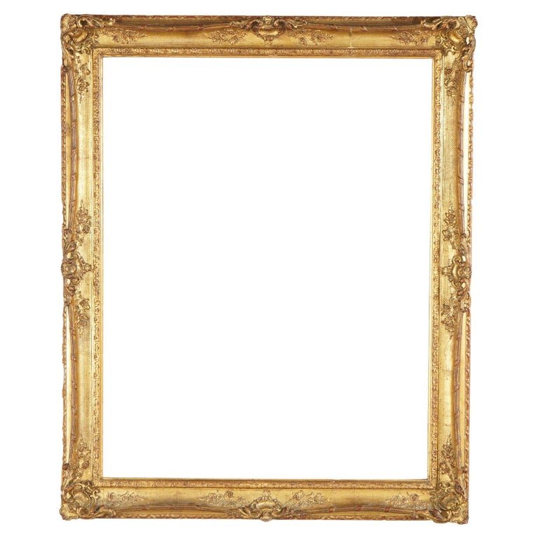 Arts & Crafts Newcomb Mackiln Gold Giltwood Art Frame Circa 1920: An Arts & Crafts Newcomb Macklin Gold Giltwood Art Frame Circa 1920. Measures - 42.5"h x34.5"w x 3"d; rabbet 36" x 28". *** OPTIONAL SHIPPING & DELIVERY - While onsite retrieval is always welcome at n