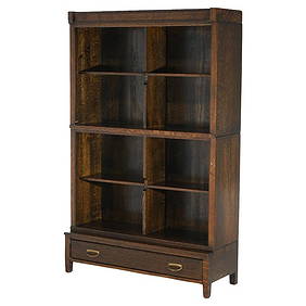 Antique Arts & Crafts Mission Oak Danner Sliding Door Bookcase Circa 1910 (1 of 7)