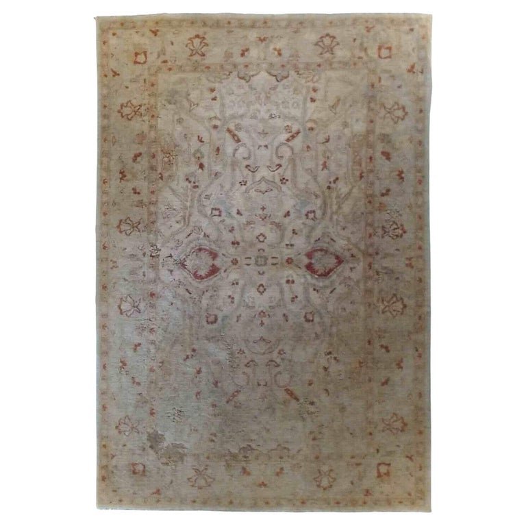 Antique Turkish Oushak Oriental Wool Rug Circa 1920 (1 of 17)