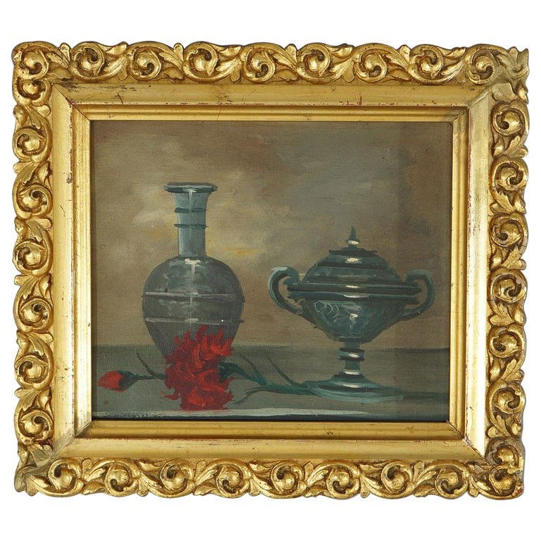 Antique Still Life Oil Painting in Giltwood Frame C1930 (1 of 10)