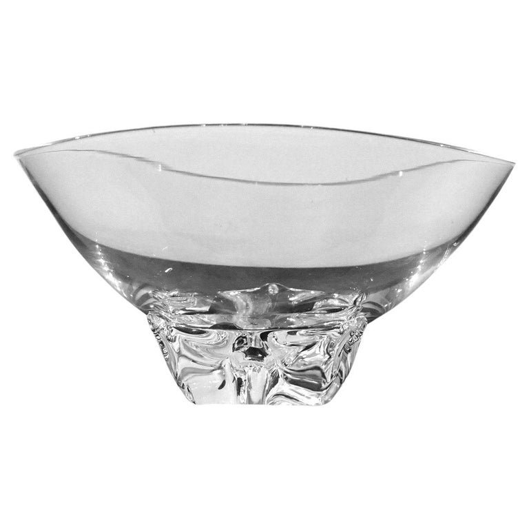 Mid Century Modern Steuben Art Glass Footed Crystal Bowl 20thC (1 of 9)