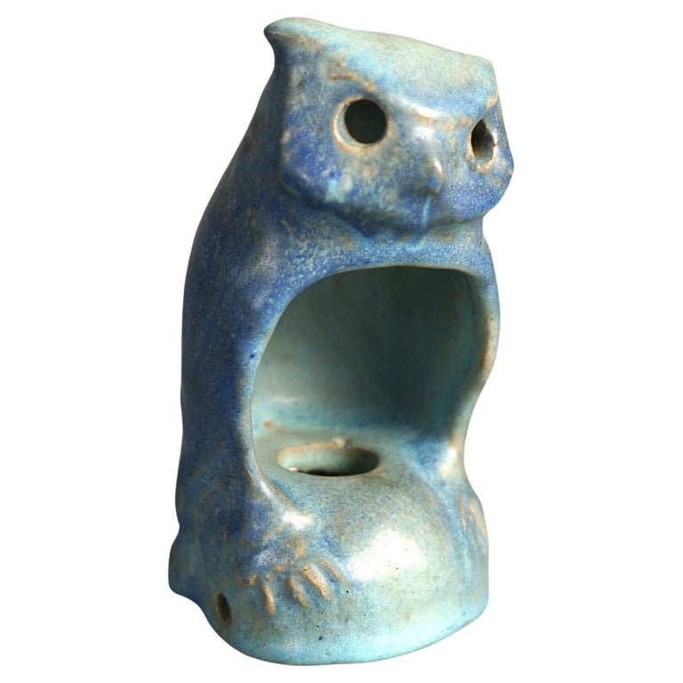 Arts & Crafts Van Briggle Figural Pottery Owl Night Light C1920 (1 of 7)
