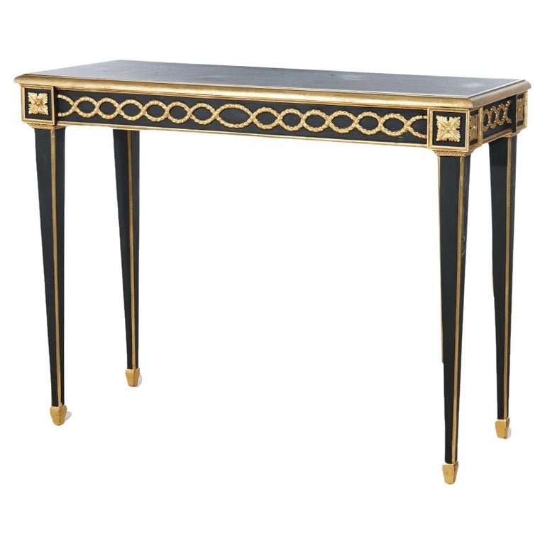 French Empire Style Ebonized & Gilt Console Table 20thC (1 of 13)
