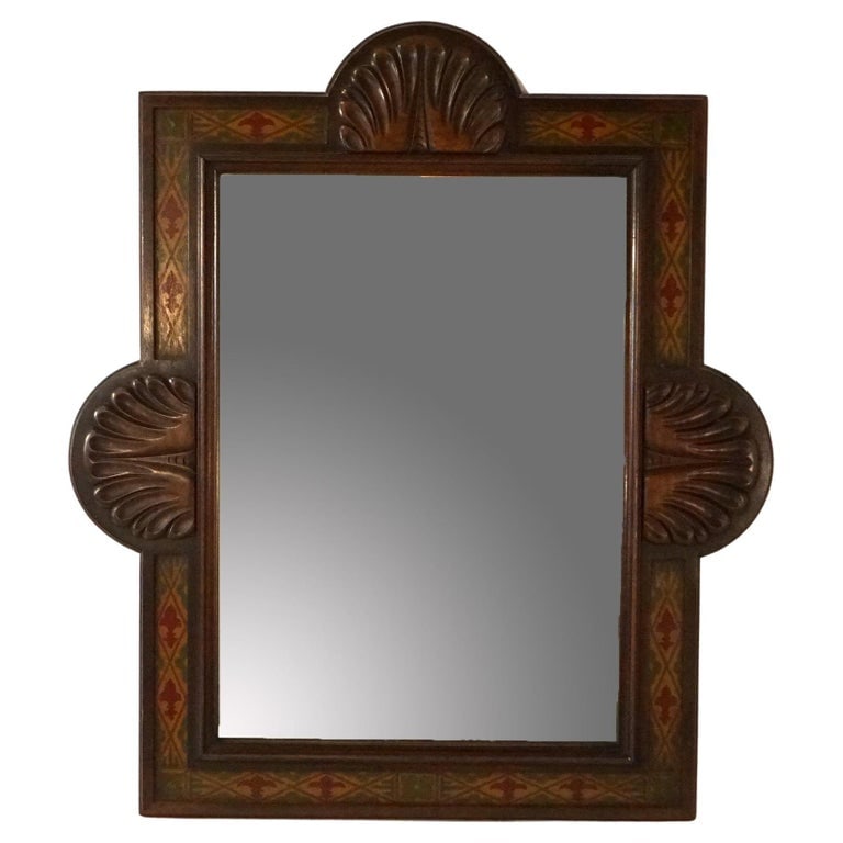 Antique Kittinger Colonial Revival Polychromed Wall Mirror C1930 (1 of 10)