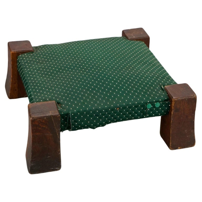 Antique Arts & Crafts Gustav Stickley Oak Gout Stool, Signed, C1910 (1 of 6)