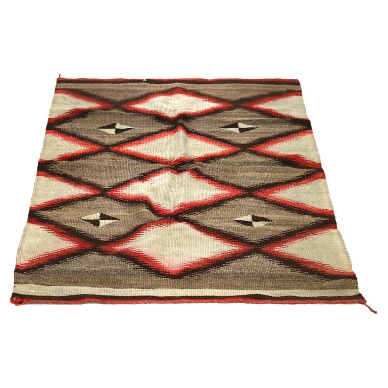 Antique Germantown Eye Dazzler Navajo Woven Wool Blanket 19thC (1 of 11)