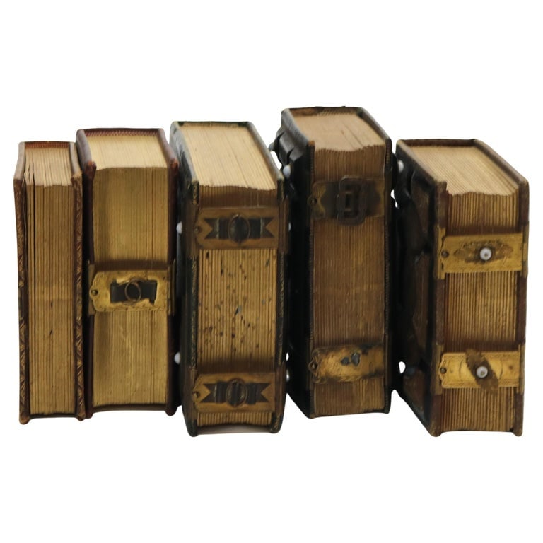 Five Antique Leather & Brass Photo Albums 19thC (1 of 6)