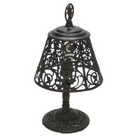 Arts & Crafts Oscar Bach Bronze Table Lamp C1920 (1 of 9)