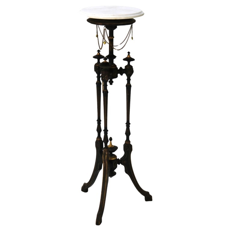 Aesthetic Parcel Gilt & Ebonized Marble Top Fern Stand C1890 (1 of 10)