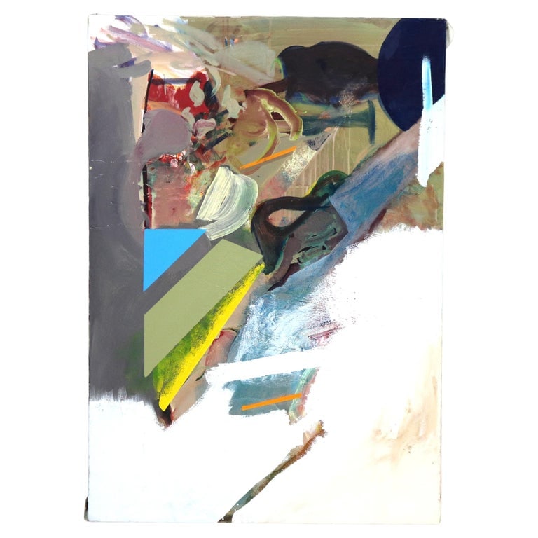 40" Mid Century Modern Abstract Impressionist Oil on Canvas Painting C1968 (1 of 9)