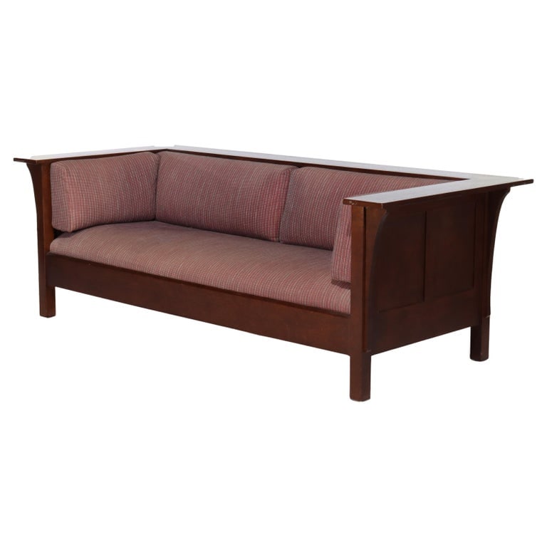 Stickley Arts & Crafts Mission Oak Sofa 20thC (1 of 13)
