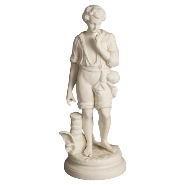 Antique Bisque Porcelain Figure of a Classical Man Standing in Countryside C1850: Antique Bisque Porcelain Figure of a Classical Man Standing in Countryside C1850. Measures - 13.5"H x 5"W x 4.75"D. *** OPTIONAL SHIPPING & DELIVERY - While onsite retrieval is always welcome at no ch