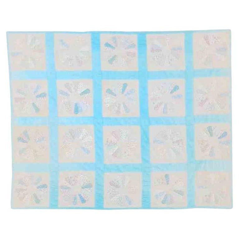 Antique Hand Sewn & Embroidered Amish Quilt, Dresden Plate, C1900 (1 of 10)