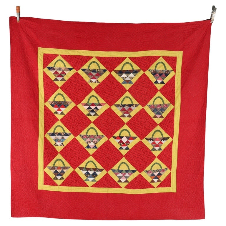 Victorian Cherry Basket Quilt, Savanna GA c1980 (1 of 10)