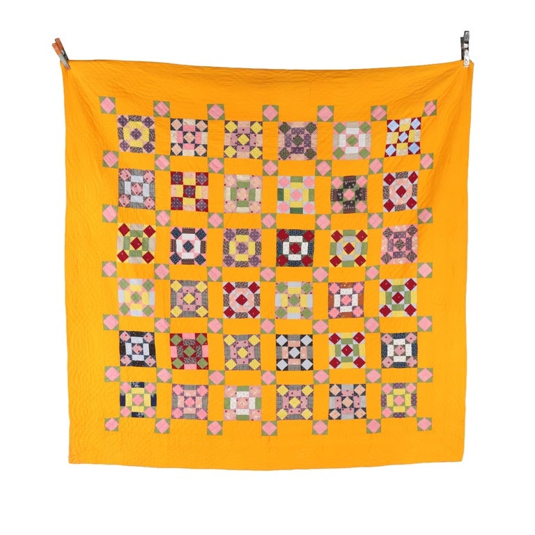 Victorian Quilt Lebanon Cnty PA Peek-A-Boo, Cotton, c1890 (1 of 9)