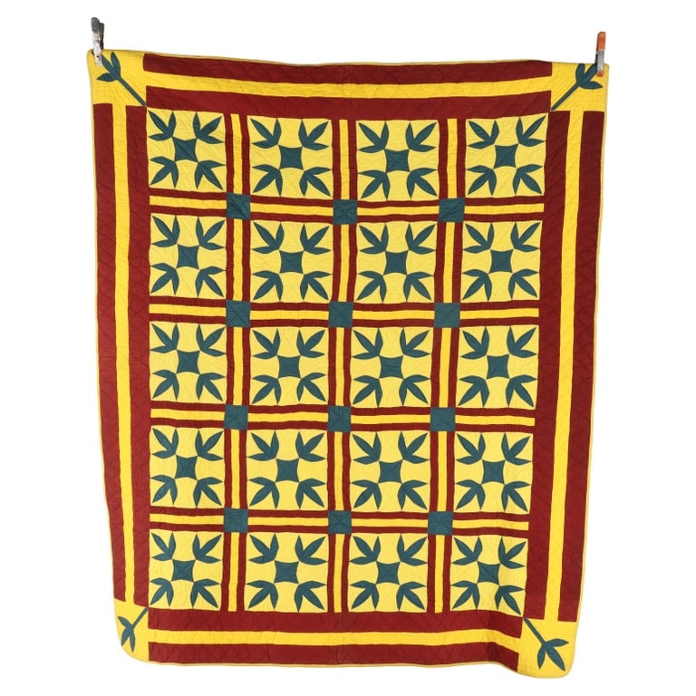 Victorian Quilt, North Carolina, Turkey Track Pattern with Amazing Turkey Legs (1 of 11)