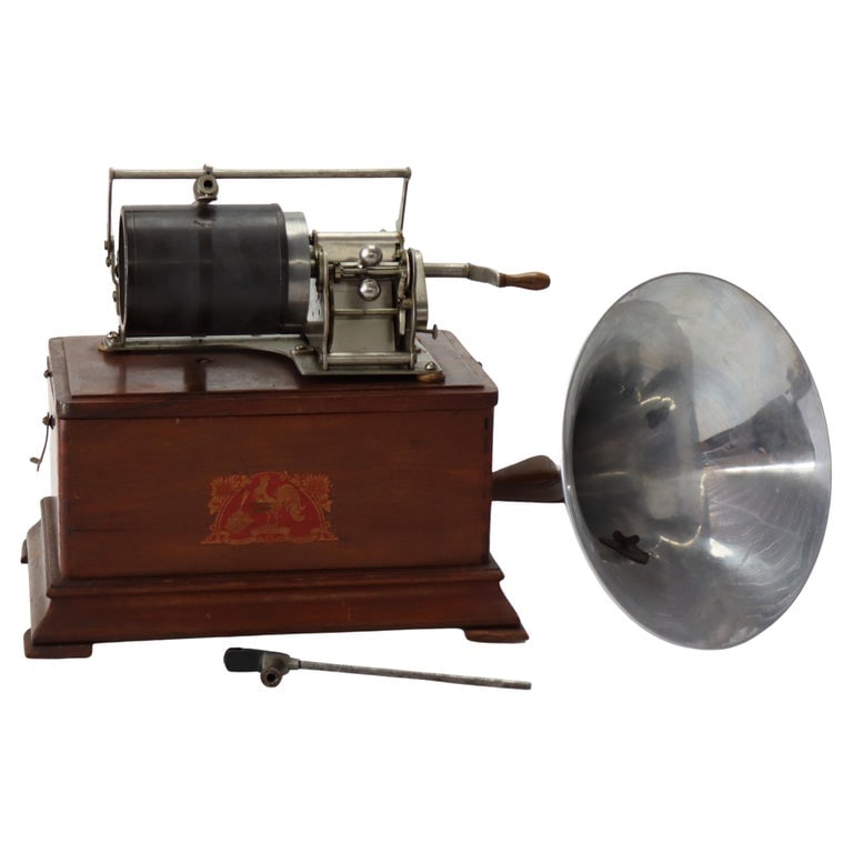 French Pathé Frères Opera Model Cylinder Phonograph With Aluminum Horn c1900 (1 of 17)