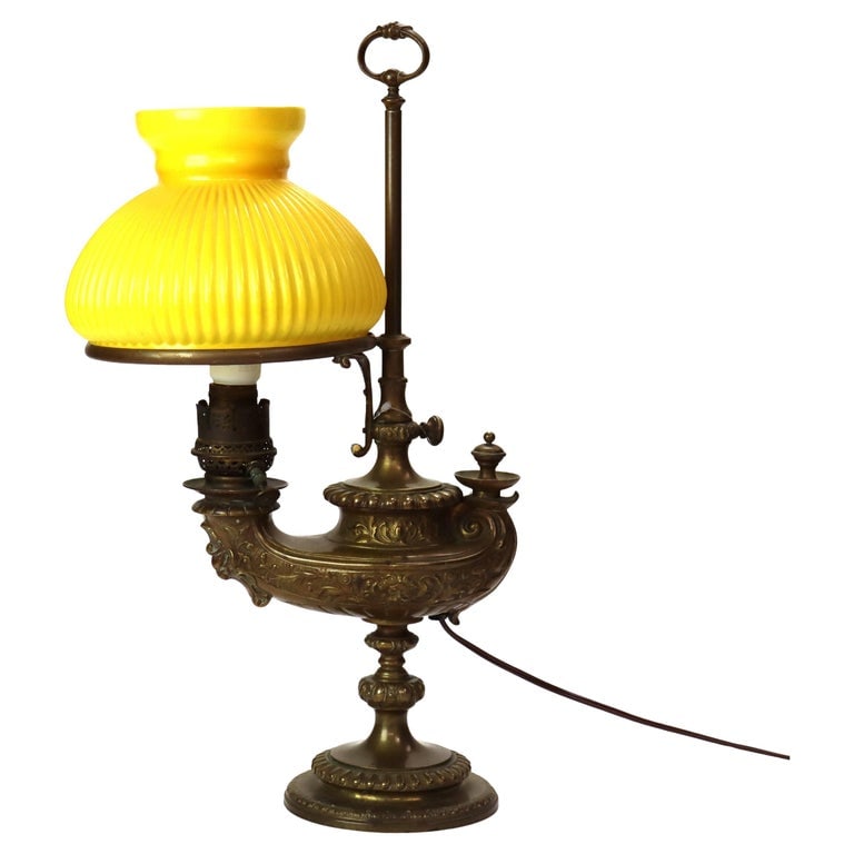 Antique Tiffany Bronze Aladdin Style Harvard Telescoping Student Lamp C1890 (1 of 14)