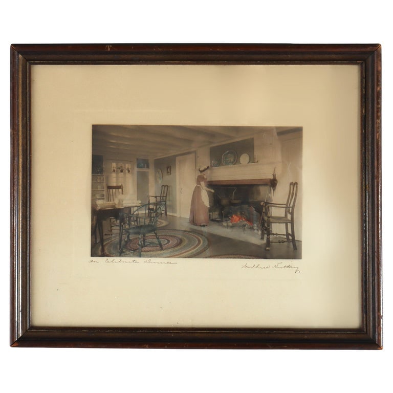 Wallace Nutting Print “An Elaborate Dinner" Signed C1900 (1 of 7)