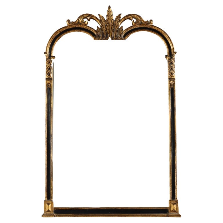 French Louis XVI Style Ebonized & Gilt Mirror 20thC (1 of 10)