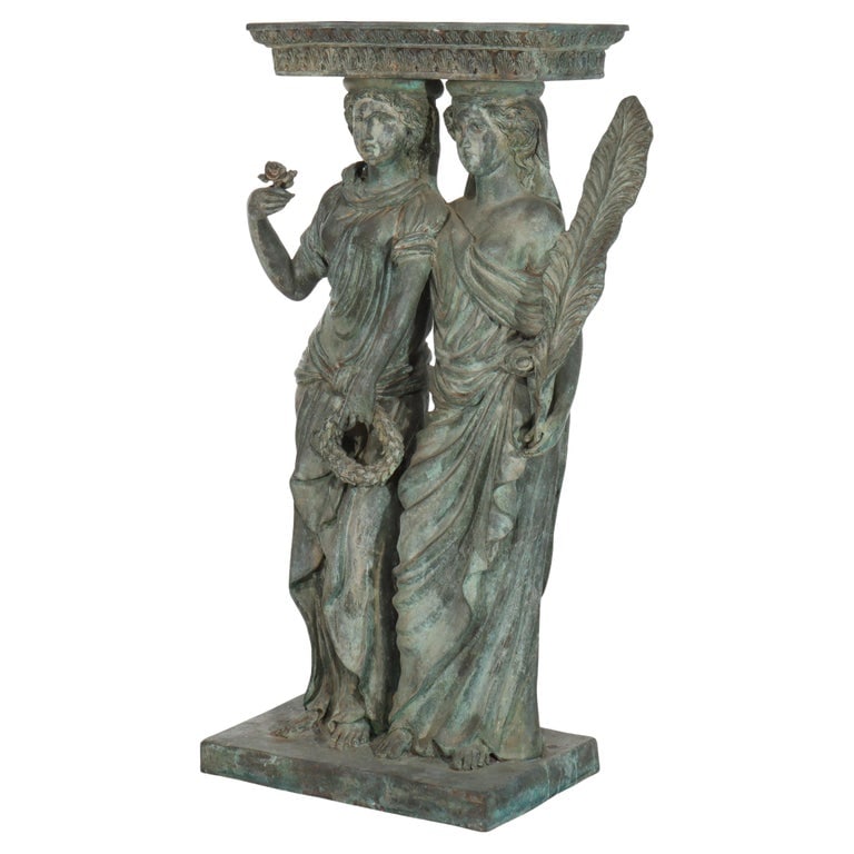 Grecian Figural Bronze Garden Planter 20thC (1 of 13)