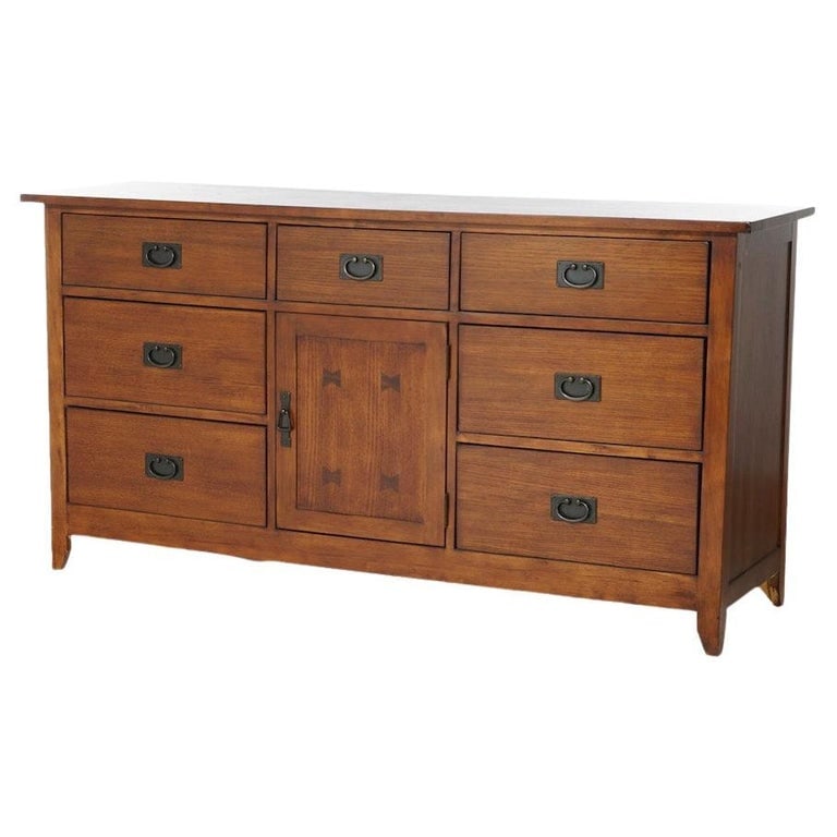 Stickley Inspired Oak Sideboard 20thC (1 of 13)