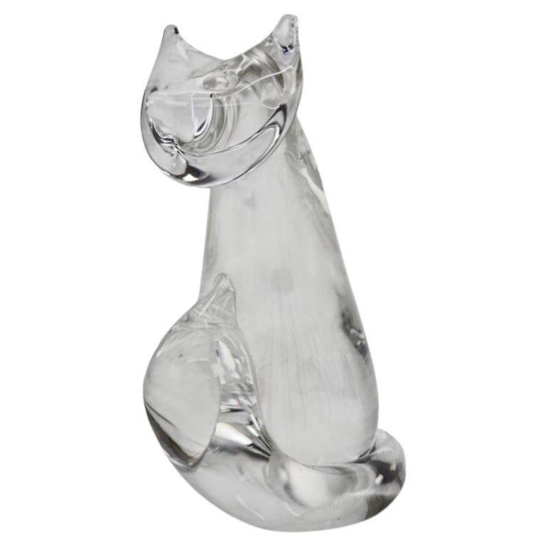 Steuben Art Glass Fox Sculpture: Steuben Art Glass Fox Sculpture. Measures - 5.5"H x 3.75"W x 2.75"D. *** OPTIONAL IN-HOUSE SHIPPING & DELIVERY - While onsite retrieval is always welcome at no charge, IN-HOUSE SHIPPING & DELIVERY for