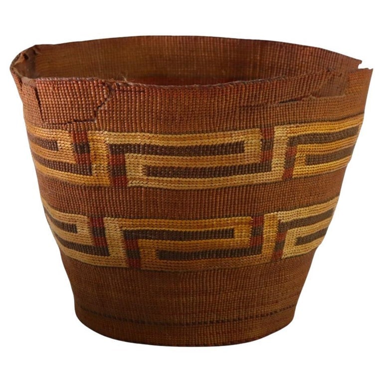 Southwest Native American Pima Hand Woven Basket C1900 (1 of 4)