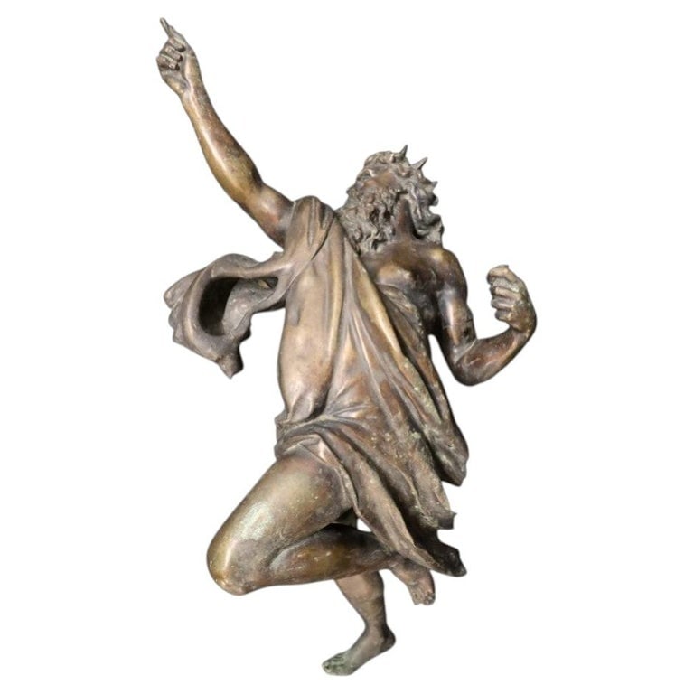 28" Cast Bronze Neptune Sculptural Element 19thC: 28" Cast Bronze Neptune Sculptural Element 19thC (does not stand independently). Measures - 28"H x 14"W x 9.25"D. *** OPTIONAL IN-HOUSE SHIPPING & DELIVERY - While onsite retrieval is always welcome a