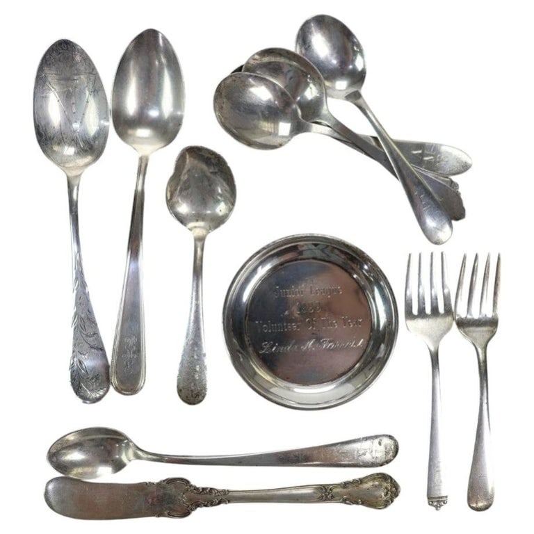 12 Pieces Misc Sterling Silver 7.8 Troy Ounces: 12 Pieces Misc Sterling Silver 7.8 Troy Ounces*** OPTIONAL IN-HOUSE SHIPPING & DELIVERY - While onsite retrieval is always welcome at no charge, IN-HOUSE SHIPPING & DELIVERY for this item is available