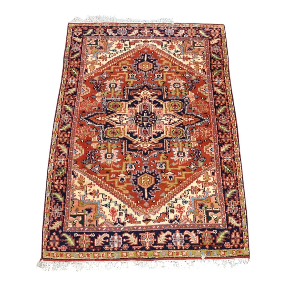 Antique Heriz Persian 78"x54" Oriental Wool Rug C1930: Antique Heriz Persian 78"x54" Oriental Wool Rug C1930. *** OPTIONAL IN-HOUSE SHIPPING & DELIVERY - While onsite retrieval is always welcome at no charge, IN-HOUSE SHIPPING & DELIVERY for this item is 