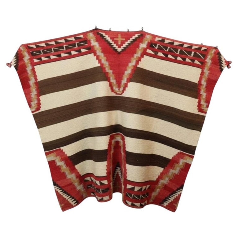 Navajo 53"x65" 3rd Phase Chief’s Blanket, Hand Spun & Woven Wool (1 of 8)
