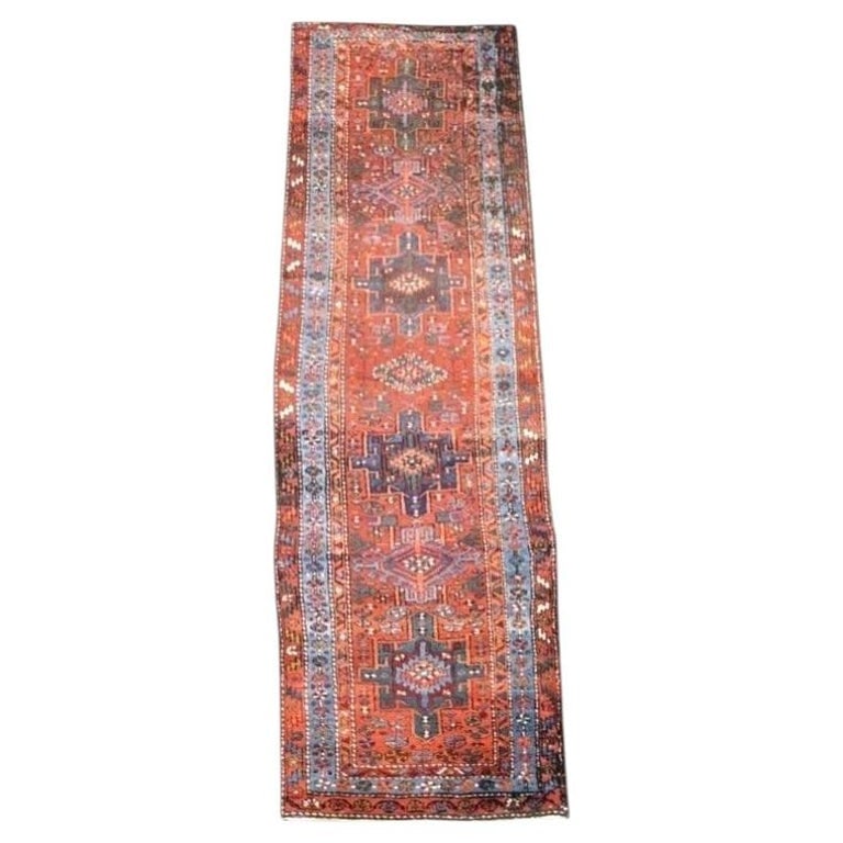 Antique Karaja Persian 134"x38" Wool Rug Runner C1920: Antique Karaja Persian 134"x38" Wool Rug Runner C1920. Measures - 134"L x 38.5"W. *** OPTIONAL IN-HOUSE SHIPPING & DELIVERY - While onsite retrieval is always welcome at no charge, IN-HOUSE SHIPPING &