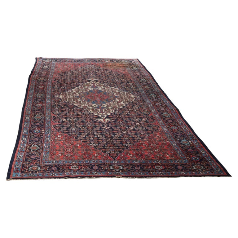 Oversized Antique Persian 192"x81" Bidjar Style Wool Carpet C1930: Oversized Antique Persian 192"x81" Bidjar Style Wool Carpet C1930. *** OPTIONAL IN-HOUSE SHIPPING & DELIVERY - While onsite retrieval is always welcome at no charge, IN-HOUSE SHIPPING & DELIVERY for t