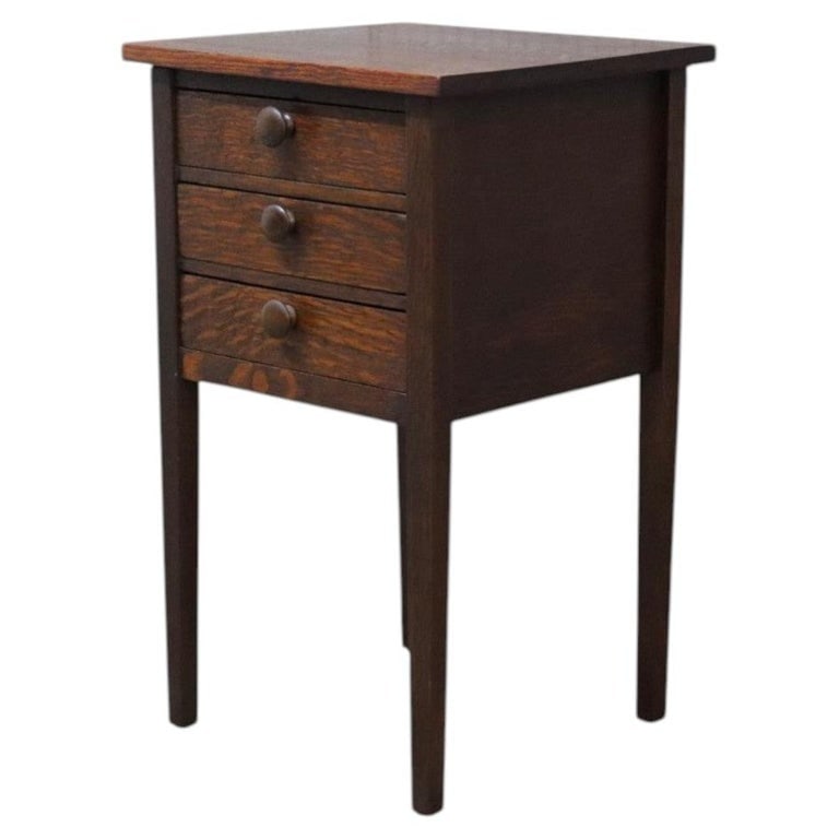 Stickley Form Arts & Crafts Mission Oak 3-Drawer Sewing Stand C1920 (1 of 7)