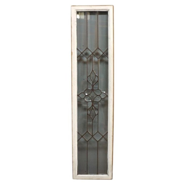 Architectural Beveled Leaded Glass Window With Floral Pattern Early 20thC (1 of 9)