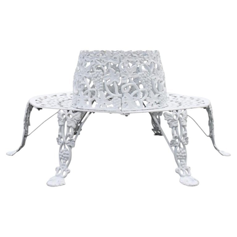 Cast Iron Grape & Leaf Tree Surround Garden Bench C1900 (1 of 7)