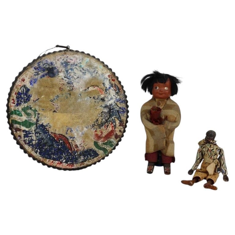 3 Antique Native American & Folk Art Toys: 3 Antique Native American & Folk Art Toys. Measures - 12.75"H x 12"W x 12"D. ** OPTIONAL IN-HOUSE SHIPPING & DELIVERY - While onsite retrieval is always welcome at no charge, IN-HOUSE SHIPPING & DELIV