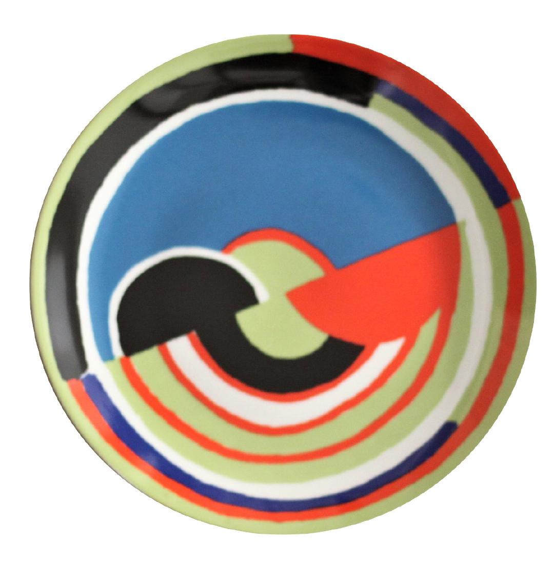 DELAUNAY SONIA TERK Signal: Piatto in ceramica Diam.30 Esemplare 198/500 Titolo tiratura e firma al verso