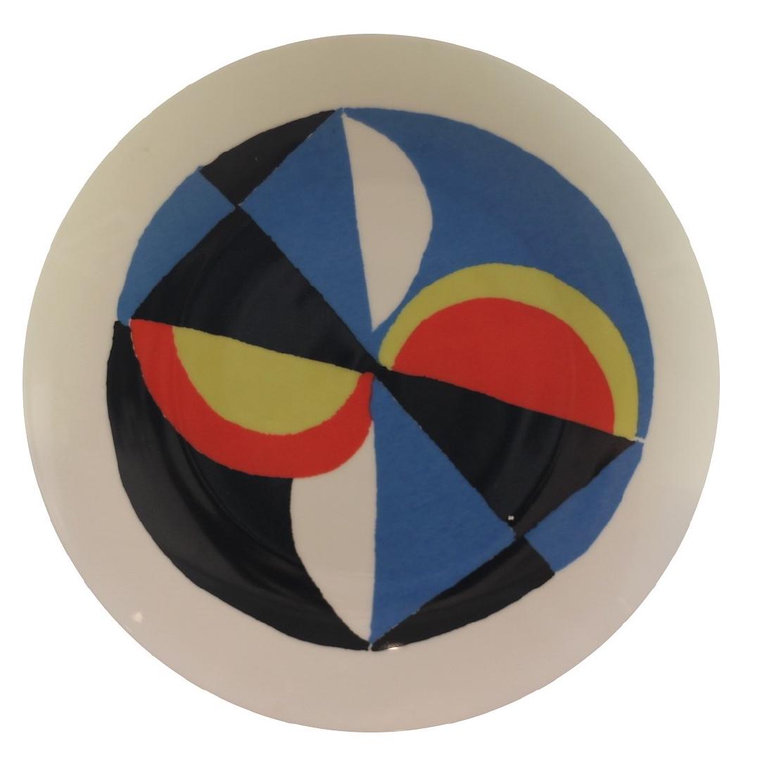 DELAUNAY SONIA TERK Windsor: Piatto in ceramica Diam. 25 Esemplare 335/900 Al verso titolo tiratura e firma