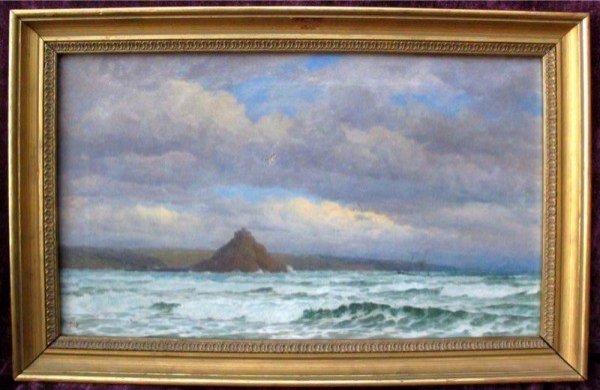 FREDERICK WILLIAM MEYER, OIL ON CANVAS : FREDERICK WILLIAM MEYER, ENGLISH, (1847-1922), OIL ON CANVAS, "SHIPPING OF TANTALLON", 12 X 20