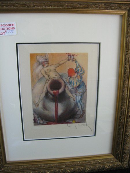 LOUIS ICART, PRINT: LOUIS ICART, PRINT FROM THE BOOK "GARGANTUA ET PANTAGRUEL, 9" X 7"