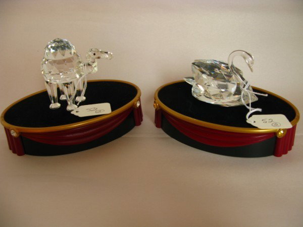 SWAROVSKI FIGURES, CAMEL AND SWAN: SWAROVSKI FIGURES, CAMEL AND SWAN. GOOD CONDITION