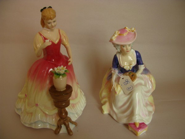 PAIR OF ROYAL DOULTON FIGURES, "KATHLEEN" AND "SARA: PAIR OF ROYAL DOULTON FIGURES, "KATHLEEN" AND "SARAH". GOOD CONDITION