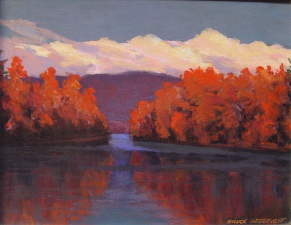 OIL ON BOARD, BRUCE HEGGTVEIT: OIL ON BOARD, BRUCE HEGGTVEIT,CANADIAN, (1917-2004), "AFTER THE STORM", 8" X 10". PRIVATE COLLECTION, GOOD CONDITION