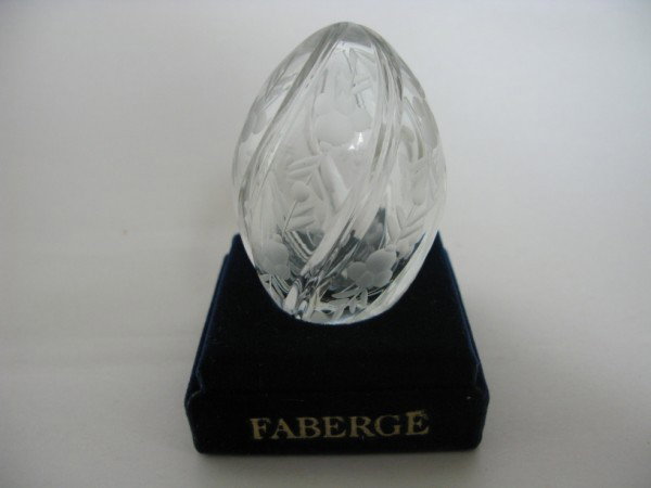 FABERGE SIGNED EGG: FABERGE SIGNED EGG. GOOD CONDITION