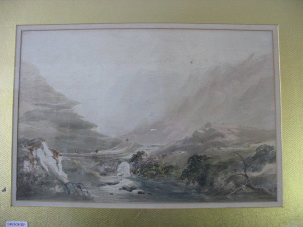 DAVID COX, ENGLISH, WATERCOLOUR: DAVID COX, ENGLISH, WATERCOLOUR, "PASS OF LLANFRONS NORTH WALES"