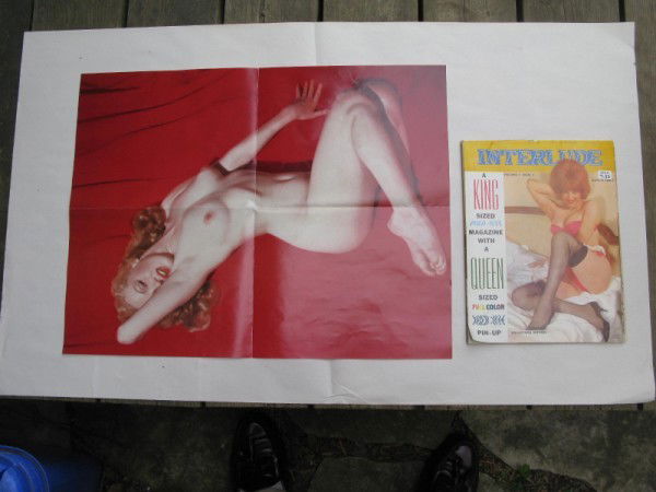 INTERLUDE MAGAZINE VOLUME #1, MARYILYN MONROE: INTERLUDE GIRLIE MAGAZINE VOLUME #1, ISSUE # 1. 1963 PHOTOS OF MARILYN MONROE, TOM KELLY CALENDAR PHONE 1953 AND EARL MORANS PHOTO OF MARILYN AND TV