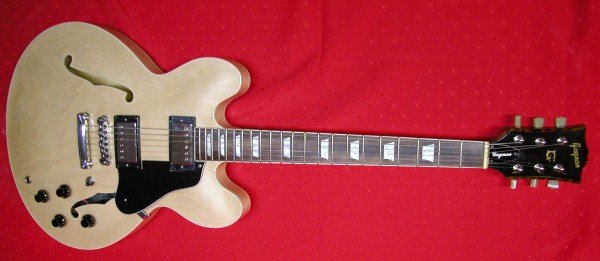 GAGNON PROTOTYPE HOLLOW BODY GUITAR: IN THE STYLE OF GIBSON, GROVER DELUXE TUNERS, IN GOOD WORKING CONDITION