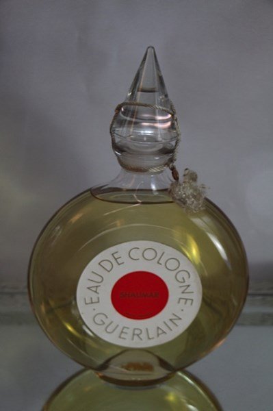 SHALIMAR BY GUERLAIN FACTICE PERFUME BOTTLE: PERFUME BOTTLE MADE FOR COMMERCIAL DISPLAY BY THE PERFUME HOUSE 9.5" H